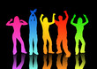 colourful party people