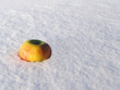 apple on the snow