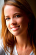 smiling casual girl on blue background smiling casual girl on blue background