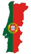 Illustration: carte drapeau du portugal carte drapeau du portugal