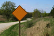 Photo: rural road sign - blank rural road sign - blank