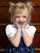 cute girl with pigtails