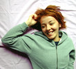 redhead girl with cute smile