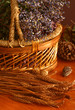 basket, rye, pine cones basket, rye, pine cones