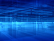 blue hall abstract