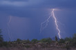 lightning striking the high desert