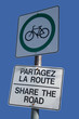 bilingual share the road sign bilingual share the road sign