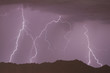 lightning thunderstorm over the mountains