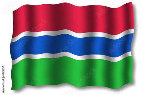 flagge gambia 2006 im wind