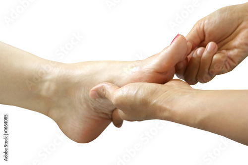 foot massage isolated on white foot massage isolated on white