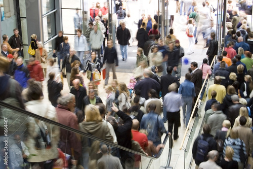 Photo: shopping center crowd shopping center crowd
