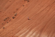 girl comes down in canyon