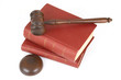 gavel and books