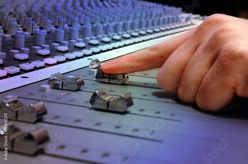 Photo: recording studio mixing console recording studio mixing console