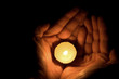 candle in hand