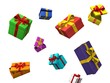 multi color boxes