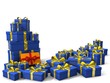 many gift boxes