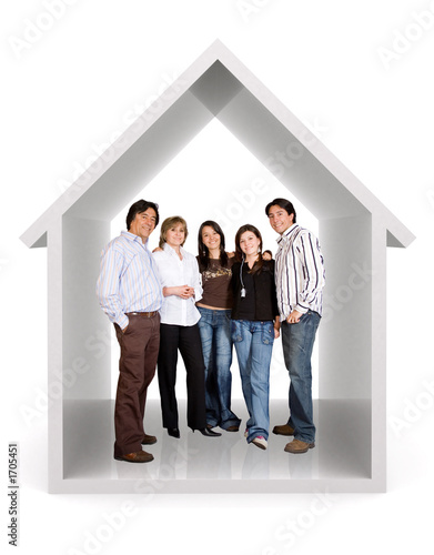 happy family at home