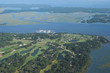 golf course, aerial view