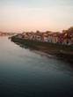pavia, borgo basso visto dal ponte coperto