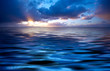 abstract ocean and sunset