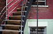 abstract house front with staircase