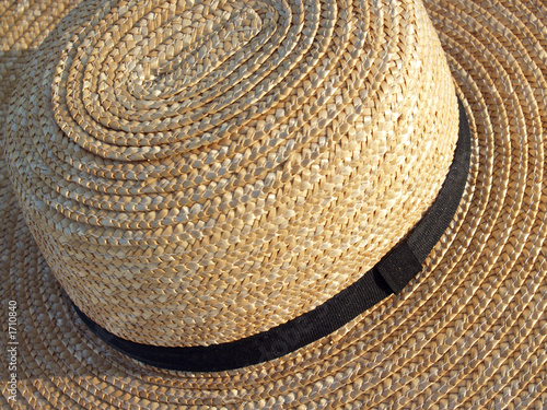 Photo: amish straw hat detail from top- pennsylvania amish straw hat detail from top- pennsylvania
