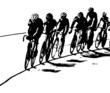 bicycle race b&w
