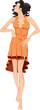 woman in coktail dress