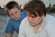 thinking beach teens