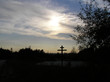 cross in evening sky