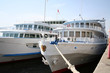 two passenger motorships docked