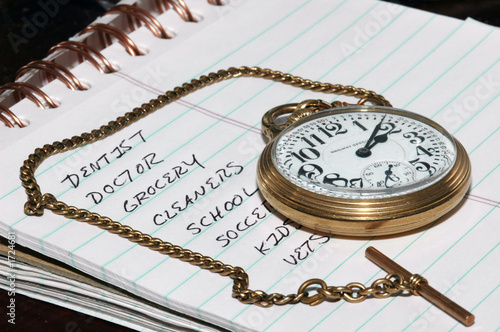 to do list and pocket watch to do list and pocket watch