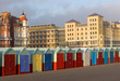colourful beach huts