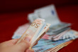 hand holding bunch of bills