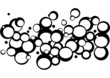 retro bubbles black