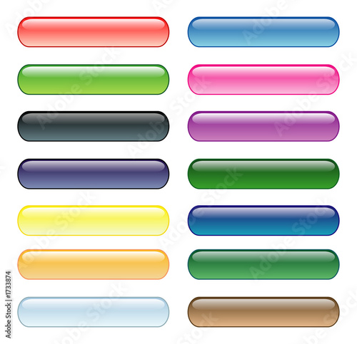 various aqua/glass style web buttons