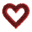 3d fur red heart