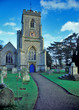 church with blue door