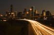 downtown houston behind highway downtown houston behind highway