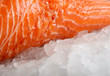 rose colored fish steak, traditional summer food