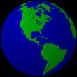 green & blue globe - america green & blue globe - america