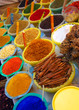 spices and dyes on an arabian market stall spices and dyes on an arabian market stall