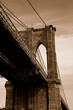 brooklyn bridge in sepia