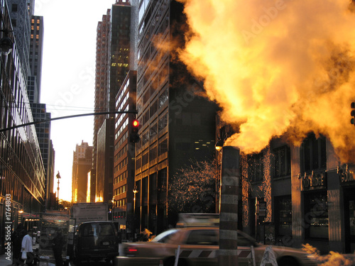 Photo: steam pipes in the city steam pipes in the city