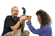professional photographer with dslr while working