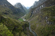 steep valley with a stream in norway