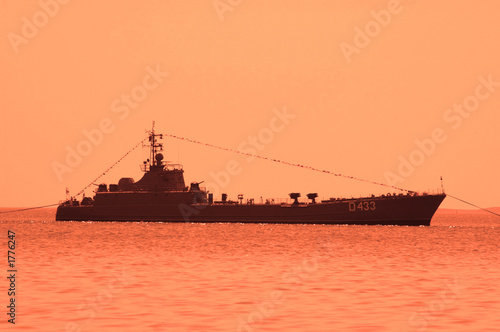 military ship during sunset - baku, azerbaijan