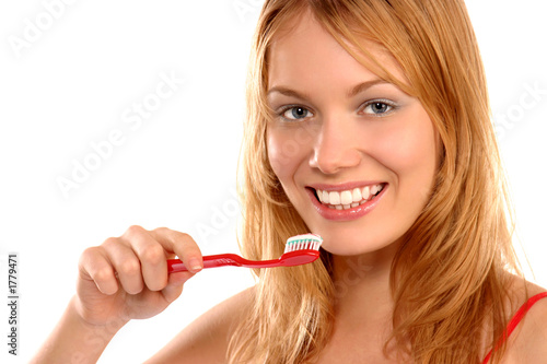 brushing teeth