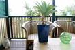 outdoor setting on a deck